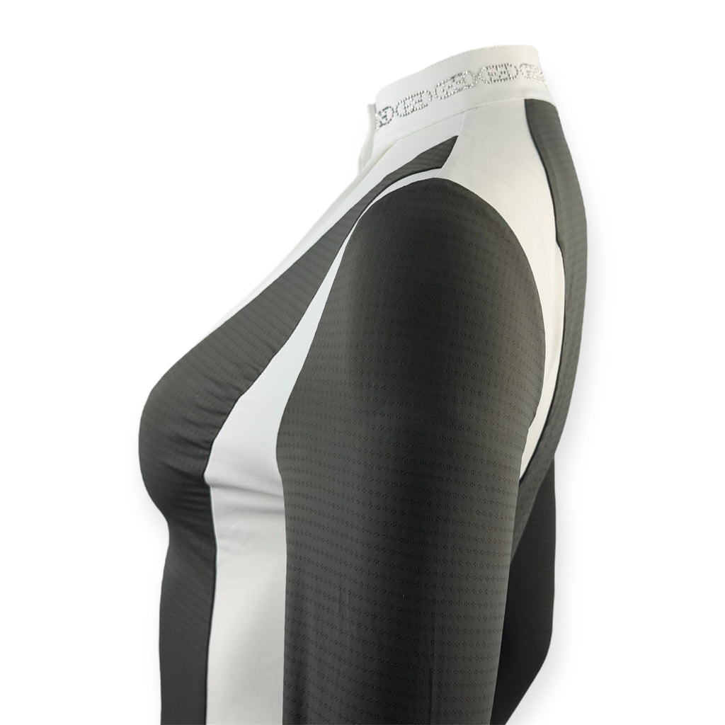 T-shirt de compétition ED-Crystal Chain vert palmier long