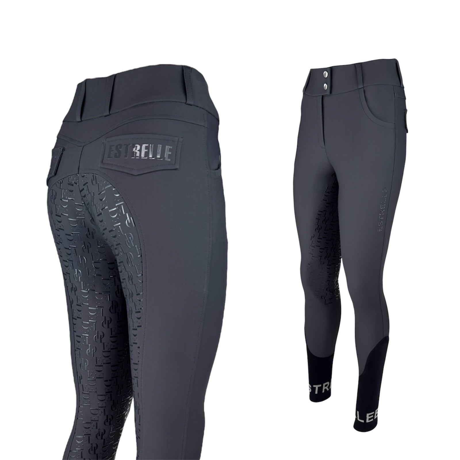 Pantalon d'équitation ED-Iconic en carbone